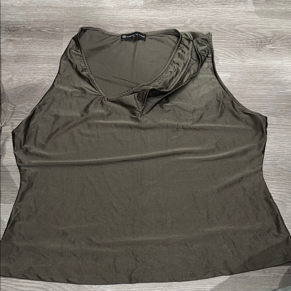 Fashion to Figure Olive Tank Top size 14